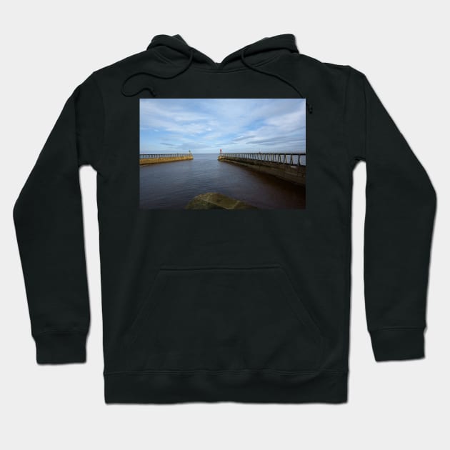 Whitby Piers Hoodie by StephenJSmith